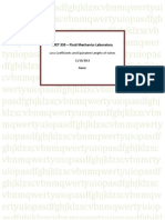 MET 335 - Fluid Mechanics Laboratory: Loss Coefficients and Equivalent Lengths of Valves