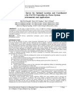 A Comprehensive Survey For Optimal Location and Coordinated Control Techniques For FACTS Controllers in Power System Environments and Applications