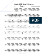 12/8 Time: 8th 16th Note Mixtures With Sticking Snare