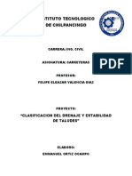 Clasificacion Del Drenaje y Estabilidad de Taludes