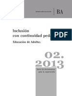 Ed, Adultos - Inclusion Con Continuidad Pedagogica