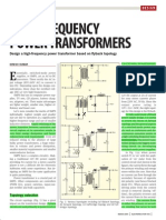 High Frequency Power Transformers - Design A High-Frequency Power Transformer Based On Flyback Topology