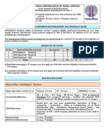 Power Grid Corporation of India Limited: Engagement of Experienced Personnel On Contract Basis