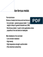 Non-Ferrous Metals: From Last Lecture