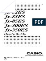 fx-82ES fx-83ES fx-85ES fx-300ES fx-350ES: User's Guide