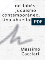 Massimo Cacciari-Edmond Jabès en El Judaísmo Contemporáneo. Una "Huella".