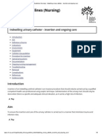 Clinical Guidelines (Nursing) - Indwelling Urinary Catheter - Insertion and Ongoing Care