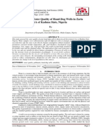 Assessment of Water Quality of Hand-Dug Wells in Zaria LGA of Kaduna State, Nigeria