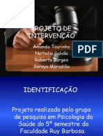 PROJETO DE INTERVENÇÃO Slides