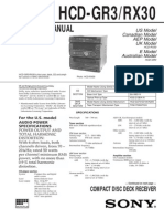 Service Manual: HCD-GR3/RX30