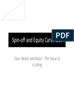 Spin Off and Equity Carve Out: Case: Nestle and Alcon - The Value of A Listing