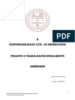 A Responsabilidade Civil Do Empregador Perante o Trabalhador em Casos de Assédio Moral