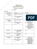 Teacher Task 2 Rubric