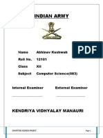 Indian Army C++ Project