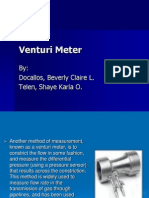 Venturi Meter: By: Docallos, Beverly Claire L. Telen, Shaye Karla O