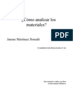 Martinez Bonafe - Como Analizar Los Materiales