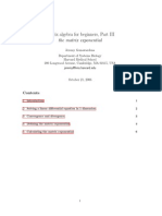 Matrix Algebra For Beginners, Part III The Matrix Exponential