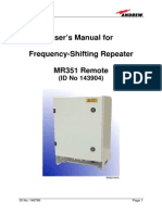 User's Manual For Frequency-Shifting Repeater MR351 Remote: (ID No 143904)