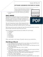 Mail Merge: Lesson 50 Application Software: Advanced Features of Word Processing