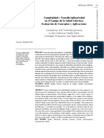 Almeida-Filho, Naomar, Complejidad y Transdisciplinariedad en El Campo de La Salud Colectiva, Evaluación de Conceptos y Aplicaciones, SALUD COLECTIVA, Argentina, 2006