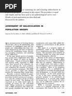 Epidemiological: Assessment Malocclusion Population Groups