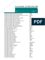 Indice Geral de Cursos 2009