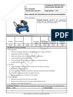 Safe Work Procedure (Air Compressor)