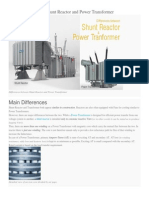 Differences Between Shunt Reactor and Power Transformer