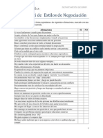 Test Decti de Estilos de Negociación