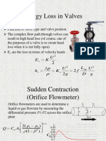 Energy Loss in Valves: E K U L D U G