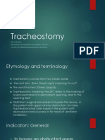 Tracheostomy Operating Technique