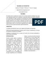 Informe de Fisica, Segunda Ley de Newton.