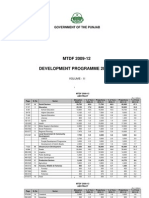 MTDF 2009-12 DEVELOPMENT PROGRAMME 2009-10 2009-10 Punjab V-II