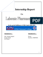 Internship Report On Laborate Pharmaceuticals India Ltd.