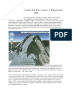 Slope Calculation From Contour Lines in A Topographic Map