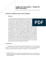 Reduccion, Cambio de Titularidad y Cesion de Creditos