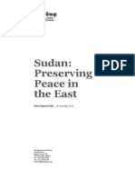 Sudan: Preserving Peace in The East