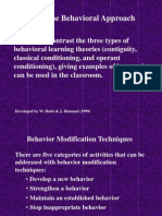 Using The Behavioral Approach