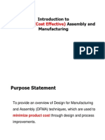 Introduction To Design For Assembly and Manufacturing: (Cost Effective)