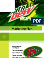 Marketing Plan On Mountain DEW