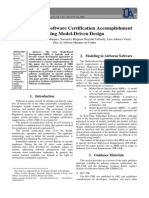 Airborne Software Certification Accomplishment Using Model-Driven Design