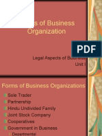 Forms of Business Organization