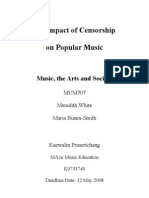 The Impact of Censorship On Popular Music