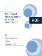 Database Management System: Practical File