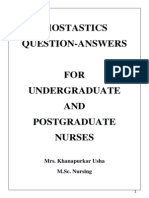 Bio Statistics - Question & Answers