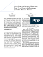 Statistical Machine Learning in Natural Language Understanding: Object Constraint Language Translator For Business Process