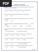 Electrical Exam Aptitude Question