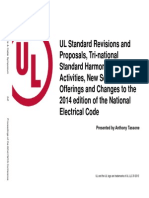 UL Standard Revisions and Proposals, Tri-National Standard Harmonization Activities