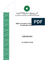 Chemistry: Higher Secondary School Certificate Examination Syllabus