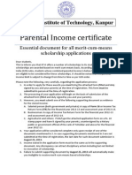 IITK Parental Income Certificate